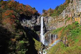 Kegon Falls plunging 97 metres near Lake Chuzenji in Nikko