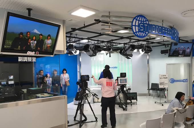 Interactive exhibits at NHK Broadcasting Center Studio Park in Shibuya